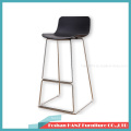 Plastic Bar with Steel Stainess Base Bar Furniture Bar Stool Chair with Back